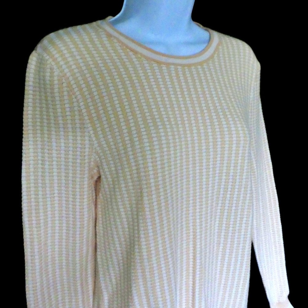 CaSHMeRe CoTToN Equipment Sweater Check Stripes Long Sleeve Earthy Neutral